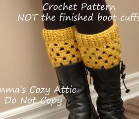 Crochet PATTERN - Elegant boot cuffs - boot cuff - leg warmers - boot socks